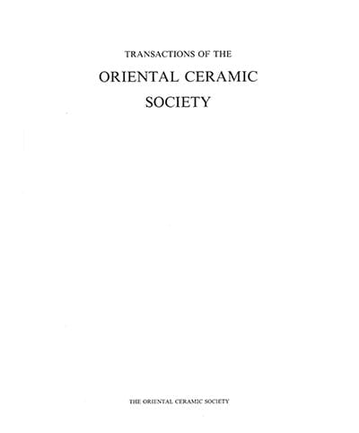 Transactions of The Oriental Ceramic Society frontispiece