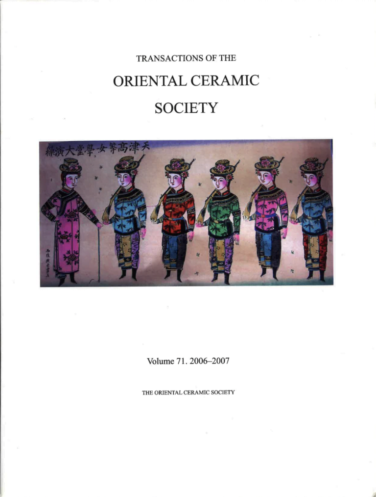 Transactions of The Oriental Ceramic Society 71 2006-2907