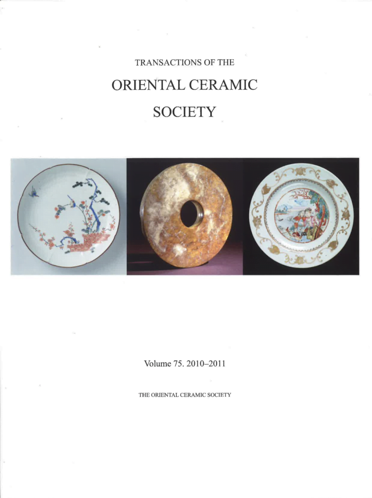 Transactions of The Oriental Ceramic Society 75 2010-2011