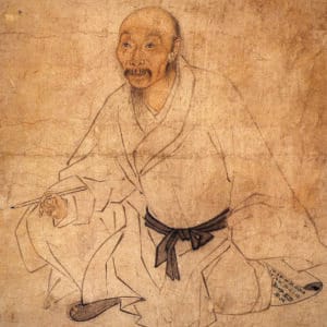 Xiang Shengmo 項聖謨 (1597-1658). Portrait at Fifty 自畫五十歲小像, 1646. Hanging scroll; ink and colours on paper; 34.3 x 28.3 cm. MFA Boston. Gift of the Wan-go H. C. Weng Collection and the Weng family, in honour of Weng Tonghe.